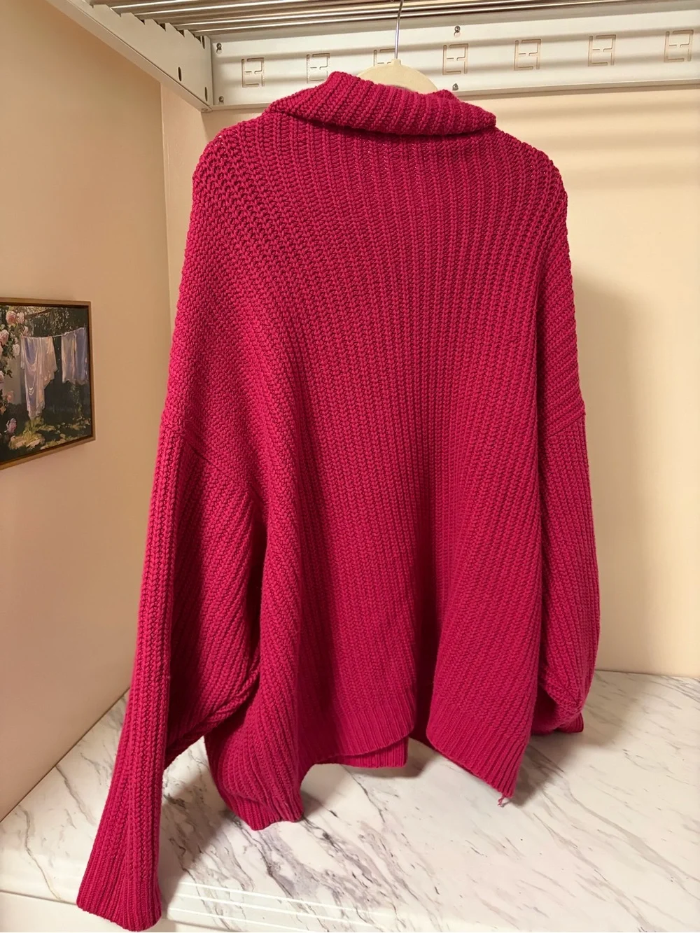 Free People Swim Too Deep Chunky Oversized Turtleneck Sweater L
